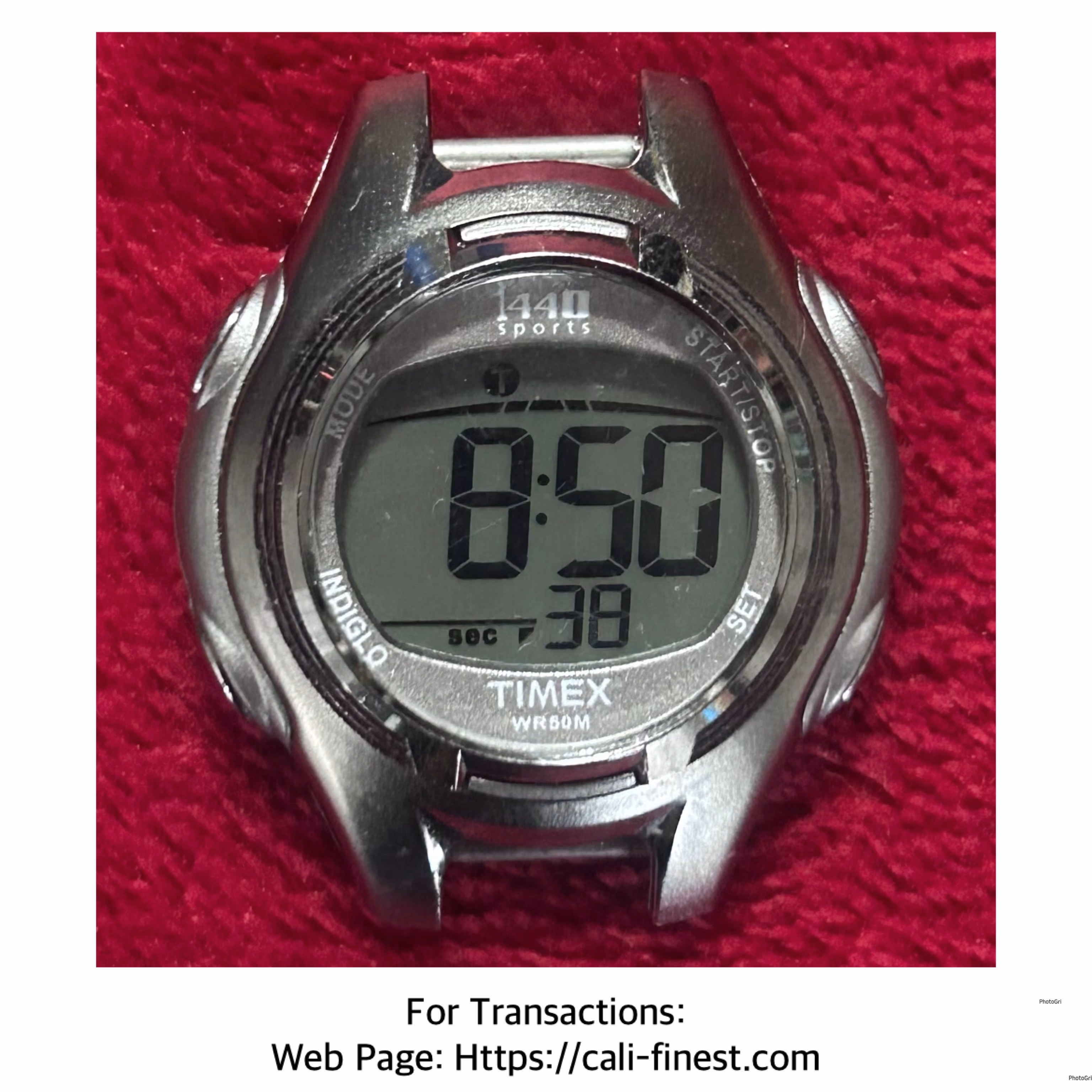 Timex 1440 Sports Digital Watch in Silicone Tone Case without strap